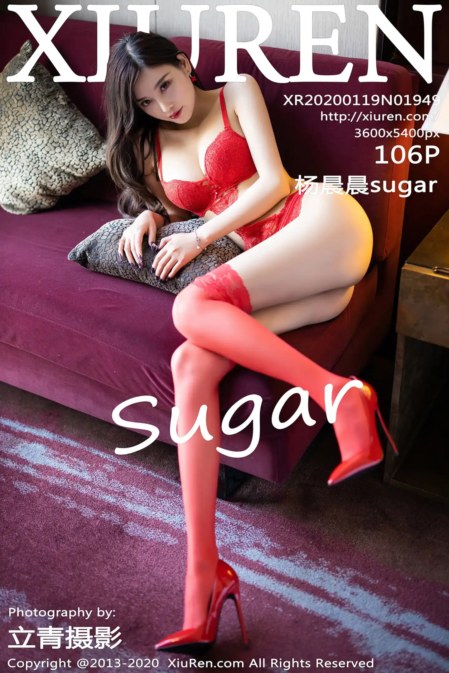 [XiuRen秀人网]No.1949_女神杨晨晨sugar私房红色内衣配红丝袜秀火辣身材诱惑写真106P-秀人网 - XiuRen.Space